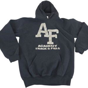 AF Academy Track Field Hoodie Sweatshirt Navy Blue Youth Size L